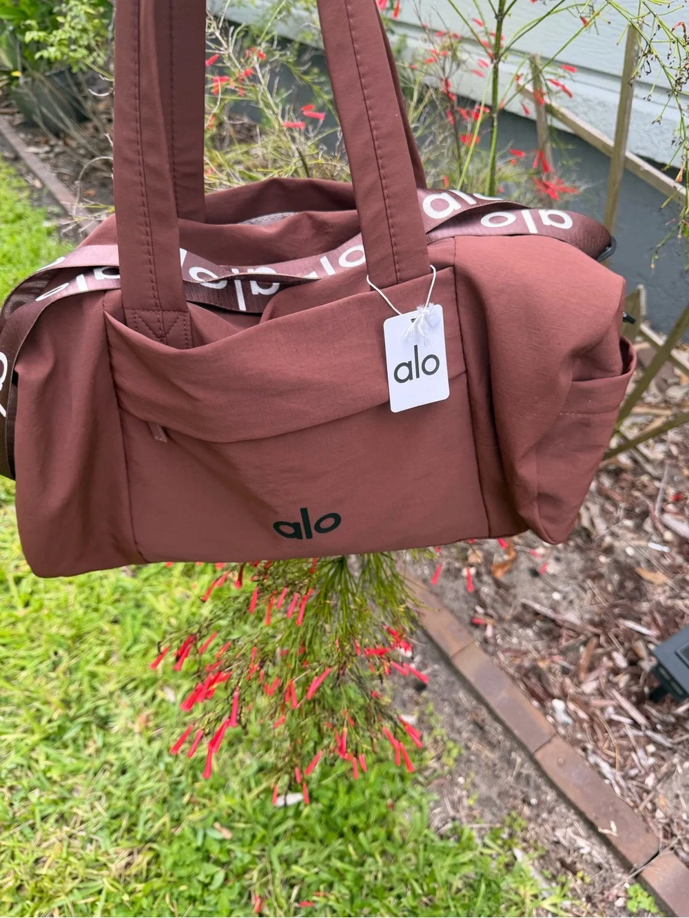 ALO Yoga Rust Brown Travel Duffel Bag